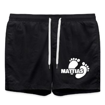 Birth of Mattias - Swim Trunks - black - Front - AI Model Male 185 light (185cm)