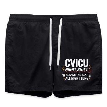 NachtSchicht Beat Herz - Short de bain - noir - Devant - AI Model Male 185 light (185cm)
