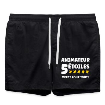 5 star host Thank you for everything - Swim Trunks - black - Front - AI Model Male 185 light (185cm)