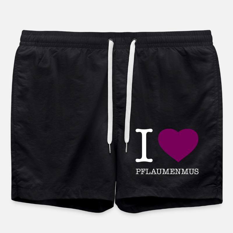 I love plum jam - Swim Trunks - black