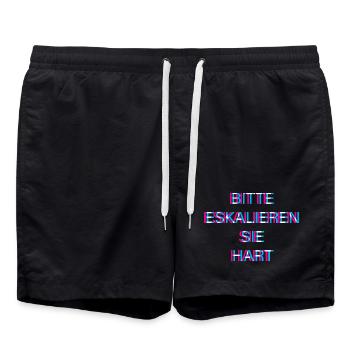 Hardtekk Tekk - Badeshorts - Schwarz - Vorne - AI Model Male 185 light (185cm)