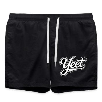 Yeet – Lustige Gen-Alpha-Memes - Badeshorts - Schwarz - Vorne - AI Model Male 185 light (185cm)