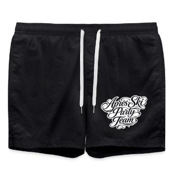 Après Ski Party Team - Swim Trunks - black - Front - AI Model Male 185 light (185cm)