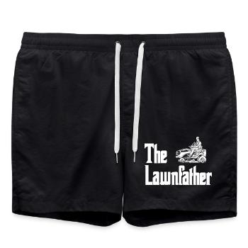 Graphisme de silhouette de tondeuse à gazon - Short de bain - noir - Devant - AI Model Male 185 light (185cm)