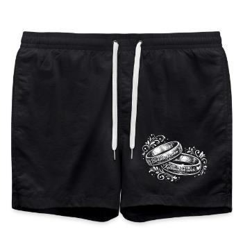 Düğün - Badeshorts - Schwarz - Vorne - AI Model Male 185 light (185cm)