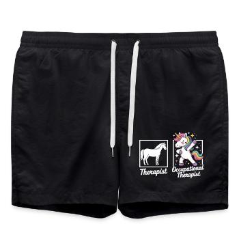 Unicorn Occupational Therapy Flair - Swim Trunks - black - Front - AI Model Male 185 light (185cm)