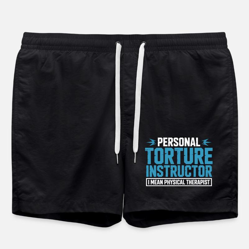 Personal Torture Instructor – Physiotherapy - Swim Trunks - black