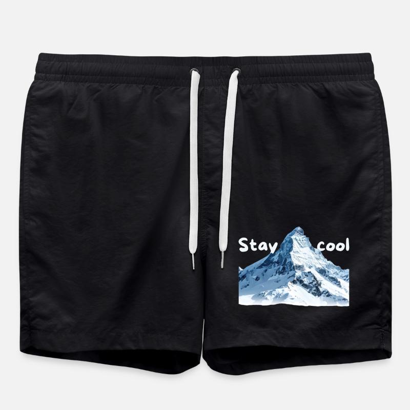 Berglandschaft Stay Cool - Badeshorts - Schwarz