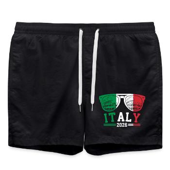 Italy 2026 Rome Colosseum Sunglasses - Swim Trunks - black - Front - AI Model Male 185 light (185cm)