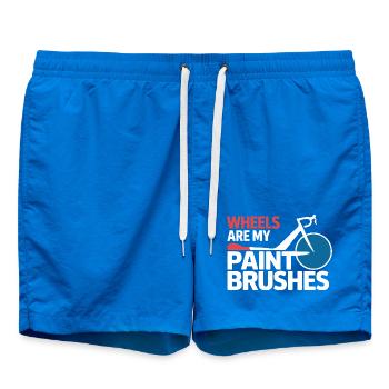 Professional Bicycle Acrobatics Performance Art  - Swim Trunks - cobalt blue - Front