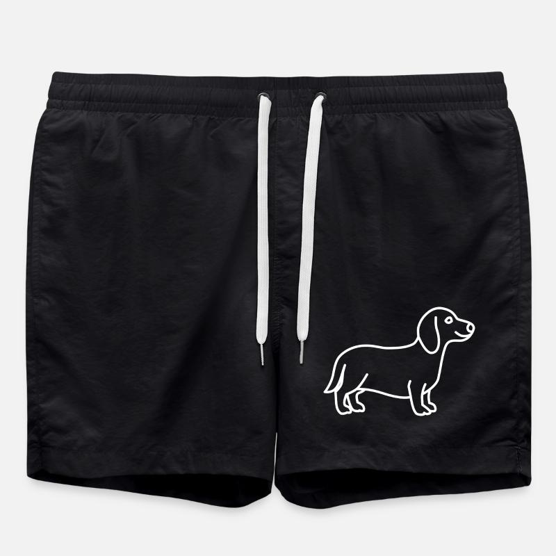 Blanc teckel - Short de bain - noir