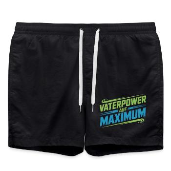 Gartenpapa Pflanzenvater Grüner Papa - Badeshorts - Schwarz - Vorne - AI Model Male 185 light (185cm)