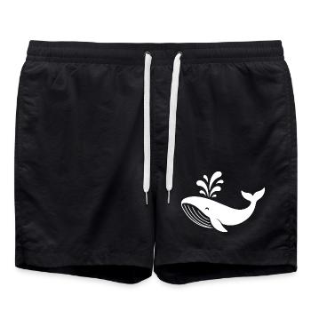 baleine - Short de bain - noir - Devant - AI Model Male 185 light (185cm)