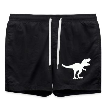 dinosaurier_trex - Swim Trunks - black - Front - AI Model Male 185 light (185cm)