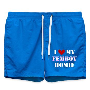 Inscription drôle mon pote Femboy - Short de bain - cobalt blue - Devant
