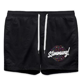Mood, Confetti, Party, Carnival, Carnival, Celebrations - Swim Trunks - black - Front - AI Model Male 185 light (185cm)
