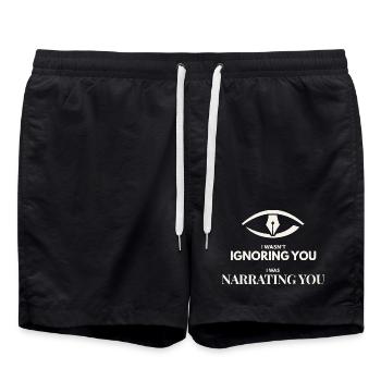 I Was Narrating You - Badeshorts - Schwarz - Vorne - AI Model Male 185 light (185cm)