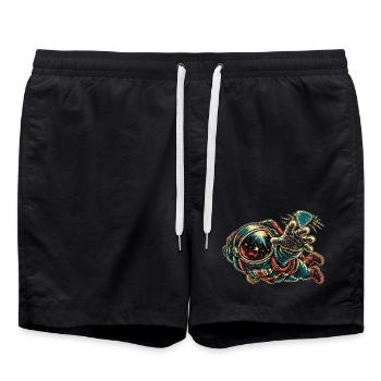 KOSMISCHER ROCKER | Greif nach dem Riff - Badeshorts - Schwarz - Vorne - AI Model Male 185 light (185cm)