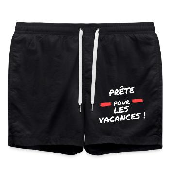 prete pour les vacances - Short de bain - noir - Devant - AI Model Male 185 light (185cm)