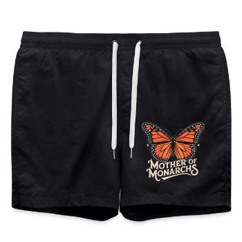 Majestueux monarque papillon amour - Short de bain - noir - Devant - AI Model Male 185 light (185cm)