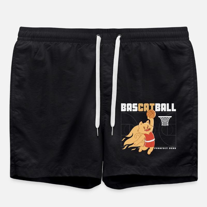 BasCatball Purrfect Dunk - Swim Trunks - black