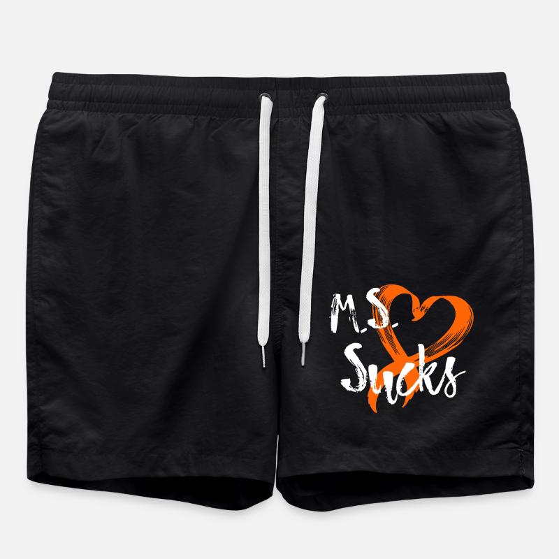 Multiple Sclerosis Awareness - Swim Trunks - black