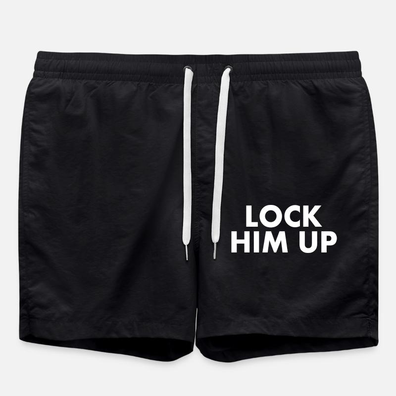 Lock him up - Swim Trunks - black