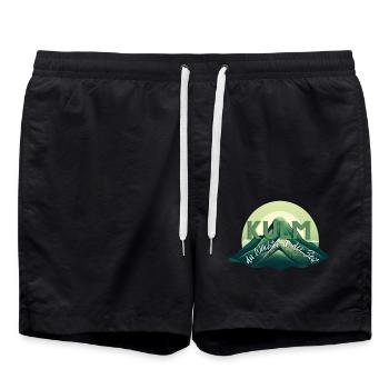 Kulm du Wächter in der Zeit - Badeshorts - Schwarz - Vorne - AI Model Male 185 light (185cm)