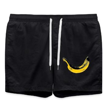 Banane - Badeshorts - Schwarz - Vorne - AI Model Male 185 light (185cm)