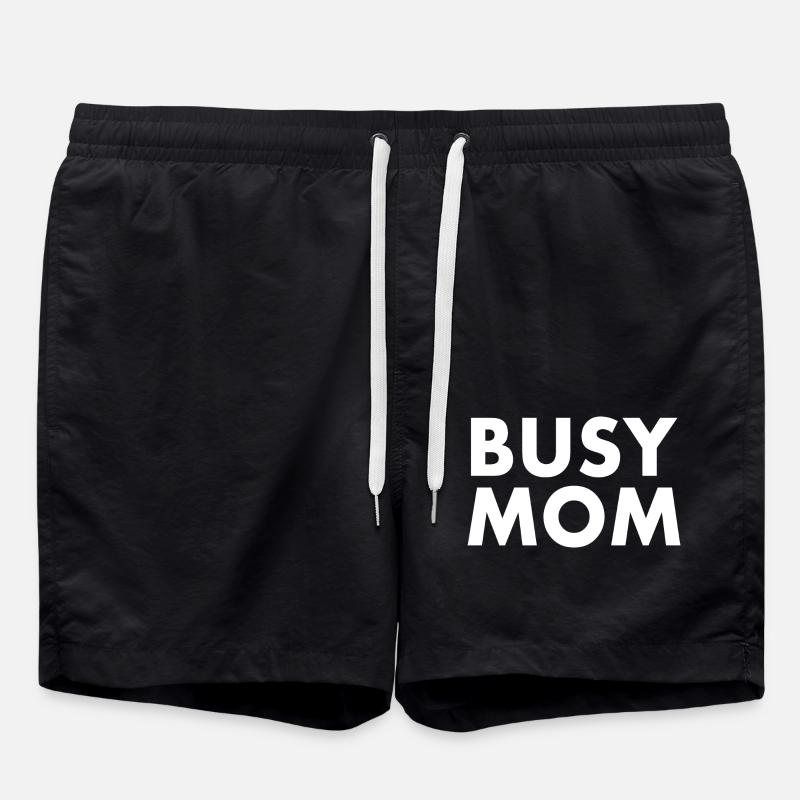 Busy mom - Badeshorts - Schwarz