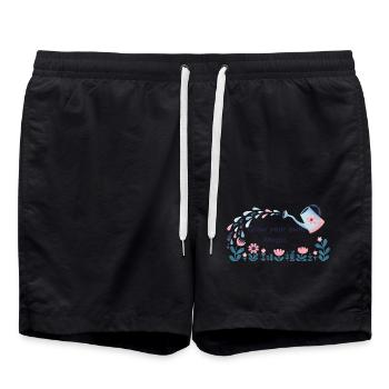 MAGIC GARDEN ohne Hintergrund - Badeshorts - Schwarz - Vorne - AI Model Male 185 light (185cm)