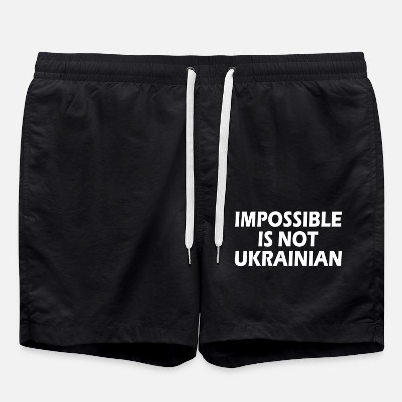 impossible is not ukrainian - ukraine - Short de bain - noir