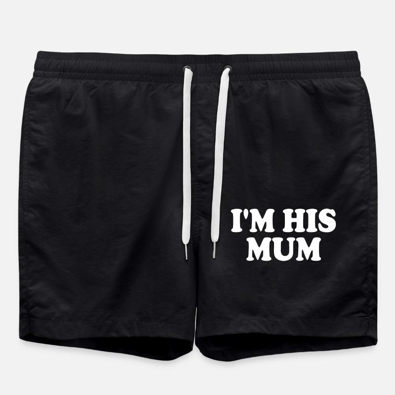 im his mom - Short de bain - noir