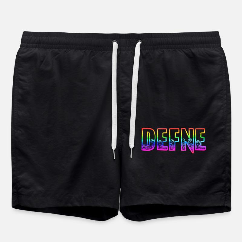 Defne RS Arc-en-ciel - Short de bain - noir