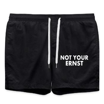 Not your ernst - Badeshorts - Schwarz - Vorne - AI Model Male 185 light (185cm)