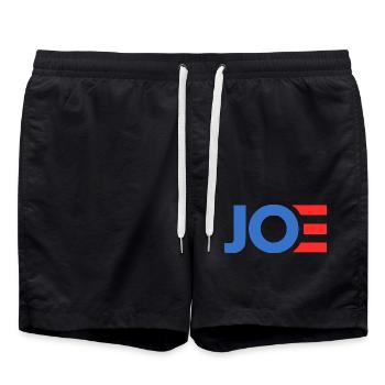 Joe biden - Swim Trunks - black - Front - AI Model Male 185 light (185cm)