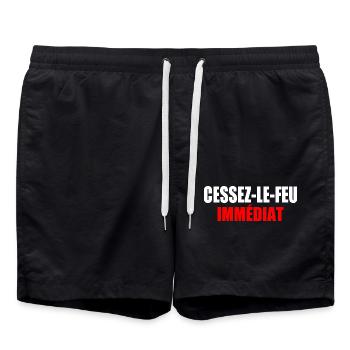 CESSEZ-LE-FEU - Short de bain - noir - Devant - AI Model Male 185 light (185cm)