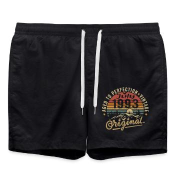 Juillet 1993 Juillet 1993 Anniversaire Juillet 1993 - Short de bain - noir - Devant - AI Model Male 185 light (185cm)