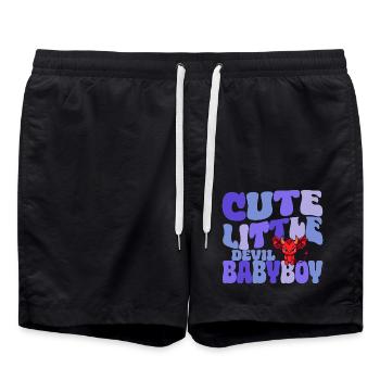 Babyboy - Petit Diable mignon - Short de bain - noir - Devant - AI Model Male 185 light (185cm)