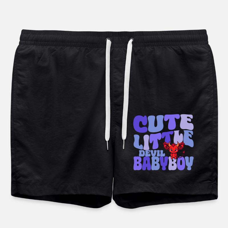Babyboy - Cute little Devil - Badeshorts - Schwarz