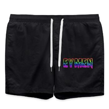 eymen rs rainbow - Swim Trunks - black - Front - AI Model Male 185 light (185cm)