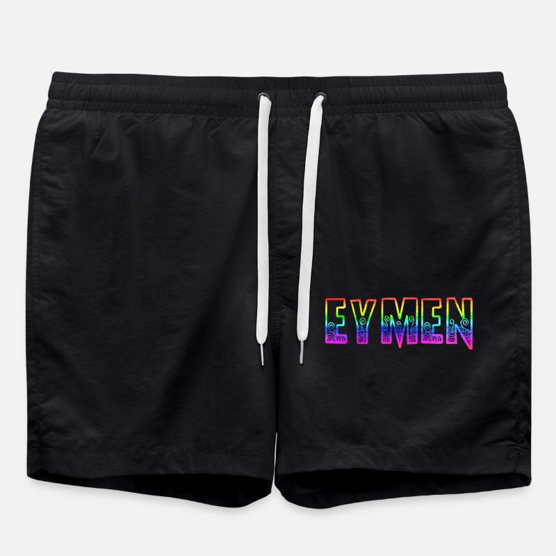 Eymen RS Arc-en-ciel - Short de bain - noir