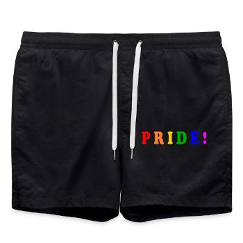 Pride - Badeshorts - Schwarz - Vorne - AI Model Male 185 light (185cm)