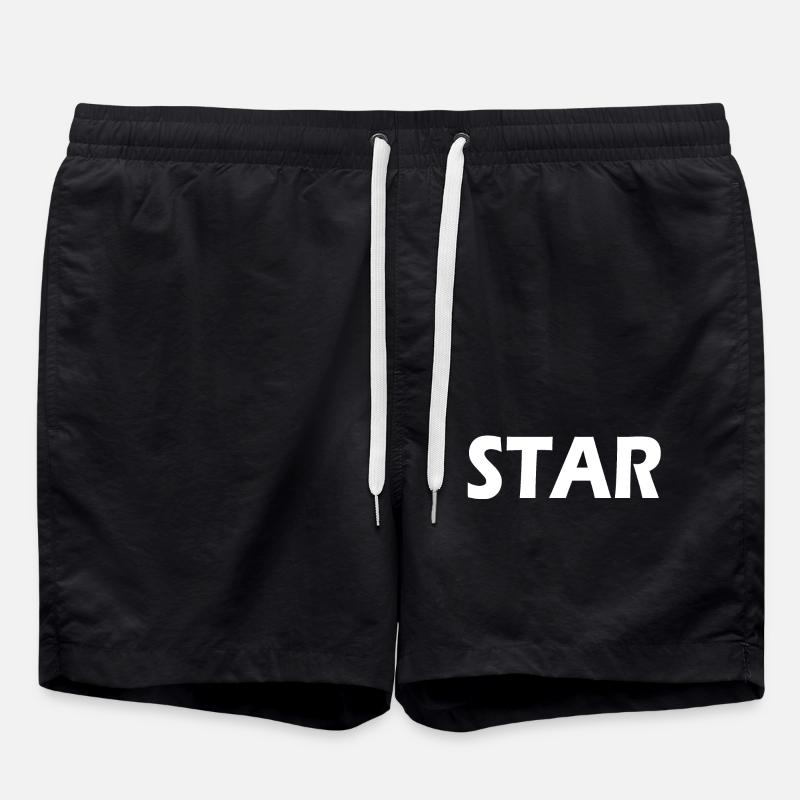 Star - Swim Trunks - black