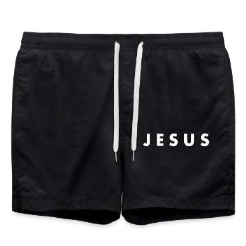 Jesus - Short de bain - noir - Devant - AI Model Male 185 light (185cm)