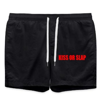 Kiss or slap - Short de bain - noir - Devant - AI Model Male 185 light (185cm)