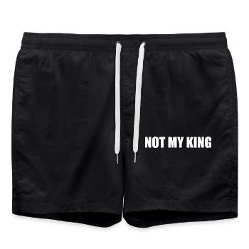 Not my king - Badeshorts - Schwarz - Vorne - AI Model Male 185 light (185cm)
