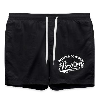 Breton Perfection - Short de bain - noir - Devant - AI Model Male 185 light (185cm)