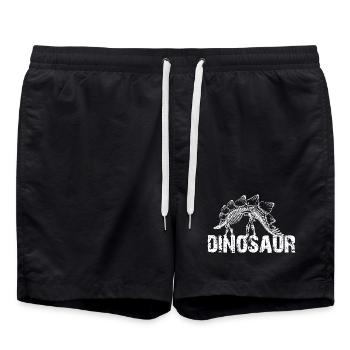 Dinosaure dinosaure Stylé squelettique Jura Dino - Short de bain - noir - Devant - AI Model Male 185 light (185cm)