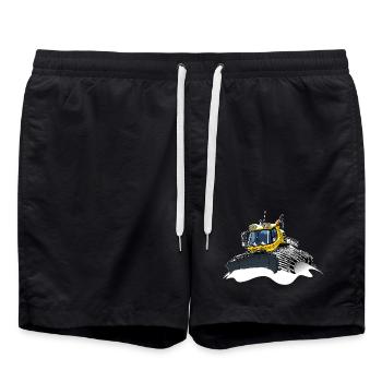 pelle à neige jaune neige - Short de bain - noir - Devant - AI Model Male 185 light (185cm)